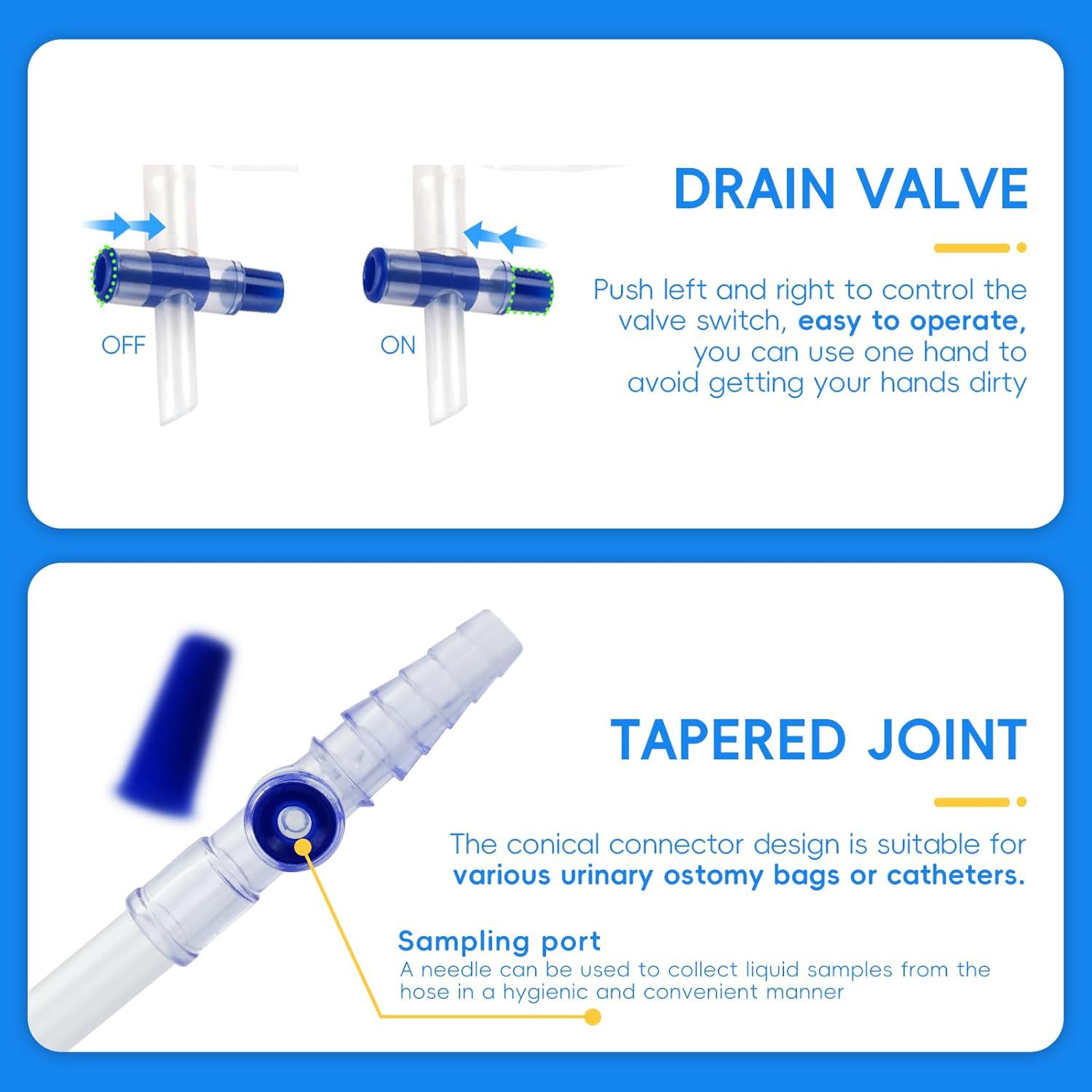 Cross-border supply of 2000ml large capacity catheter bag disposable drainage bag urine bag adult urine catheter urine bag