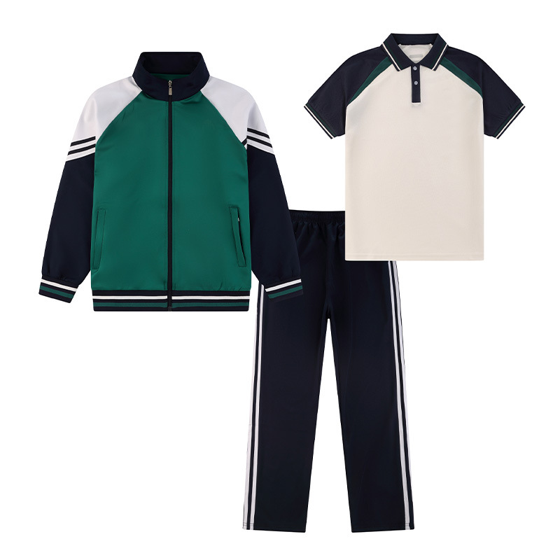 Spring and Autumn High School Clothing Children's Class Clothing Autumn High School Sports Clothing suit English Style Kindergarten Garden Clothing