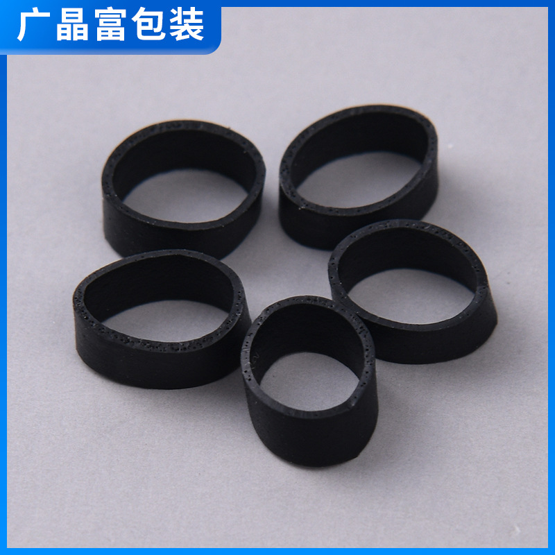 White silicone rubber band high temperature cable tie data line silicone ring leather ring temperature resistant power cord rubber band Black rubber band