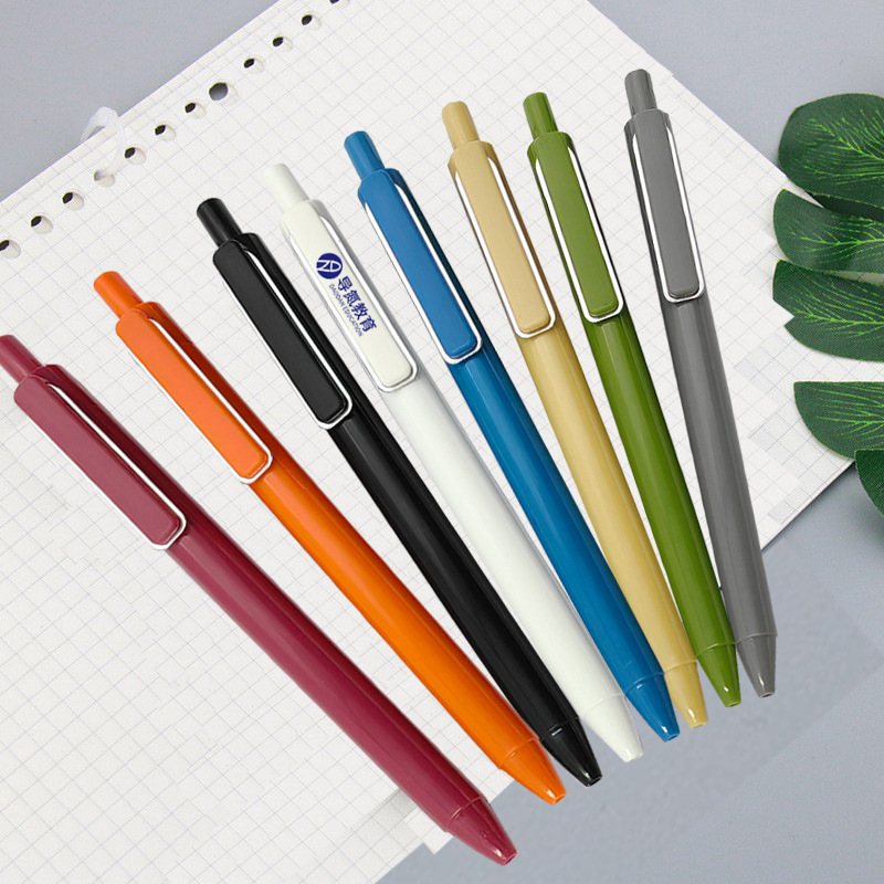 Advertising Pen Custom Logo Water Pen Business Signature Pen Lettering Macaron Press Gel Pen St Wholesale Ballpoint Pen