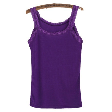 Easiest for Match Japanese and Korean Lace Slim Bottoming Vest Suspbottomer Women's Summer Ladies Cotton Threaded Cotton Suspbottomer Belt for Women