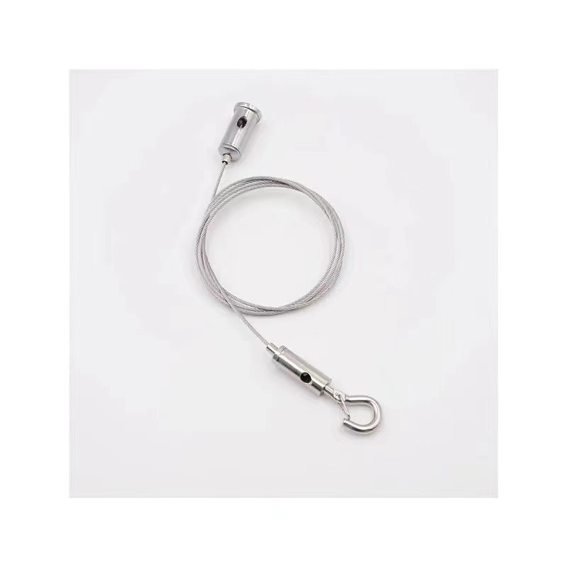 Factory Wholesale 304 Stainless Steel Wire Rope Adjustable Lighting Hanging Wire Hardware Accessories Hook Led Lighting Clip