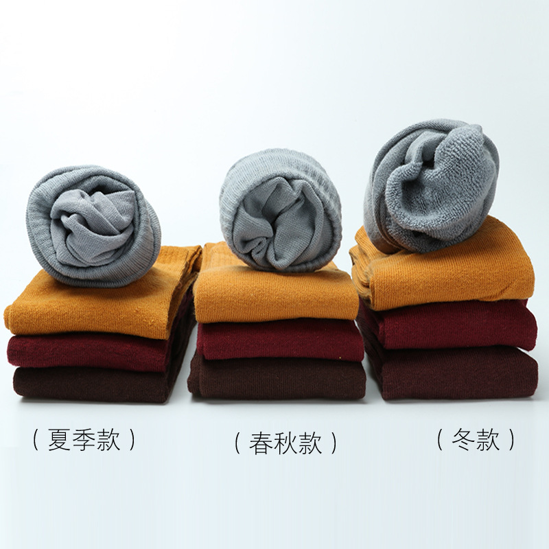 Autumn and winter monk's master's leggings-free monk socks summer cotton knitted stretch men's and women's four-season cotton socks