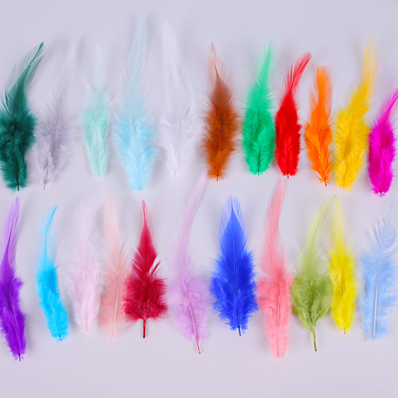 Factory direct diy handmade color feather chicken feather Crafts decorative feather accessories clothing accessories