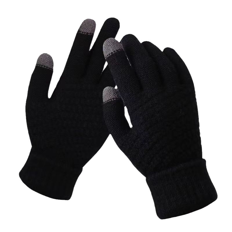 Touch Screen Gloves Pineapple Gloves Cold-Proof Winter Warm Gloves Student Korean Style Gloves Fleece-Lined Thickeneded Cycling Gloves