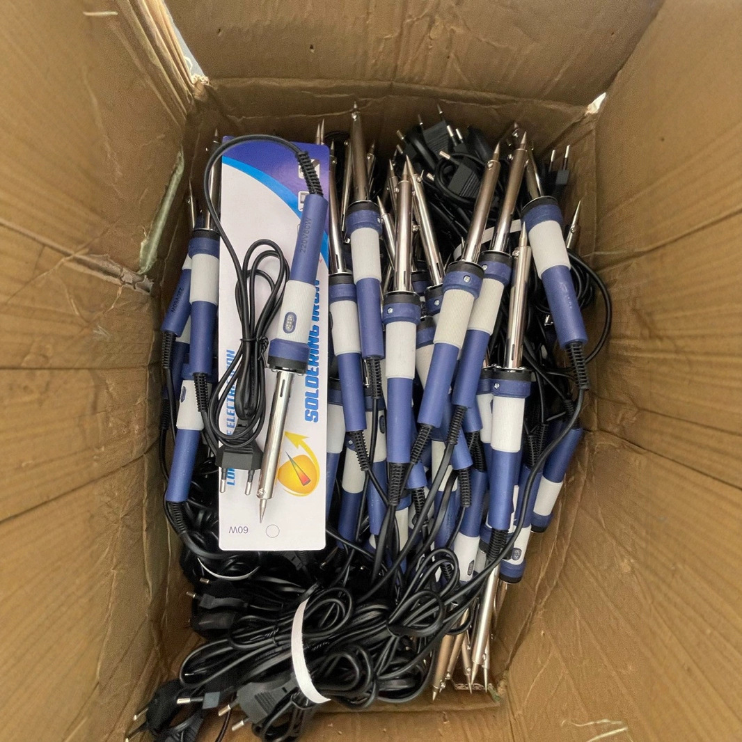 60W Electric Soldering Iron Welding Tool Household Handheld Electric Welding Pen External Heat Electric Iron Repair Tool with Light Soldering Iron