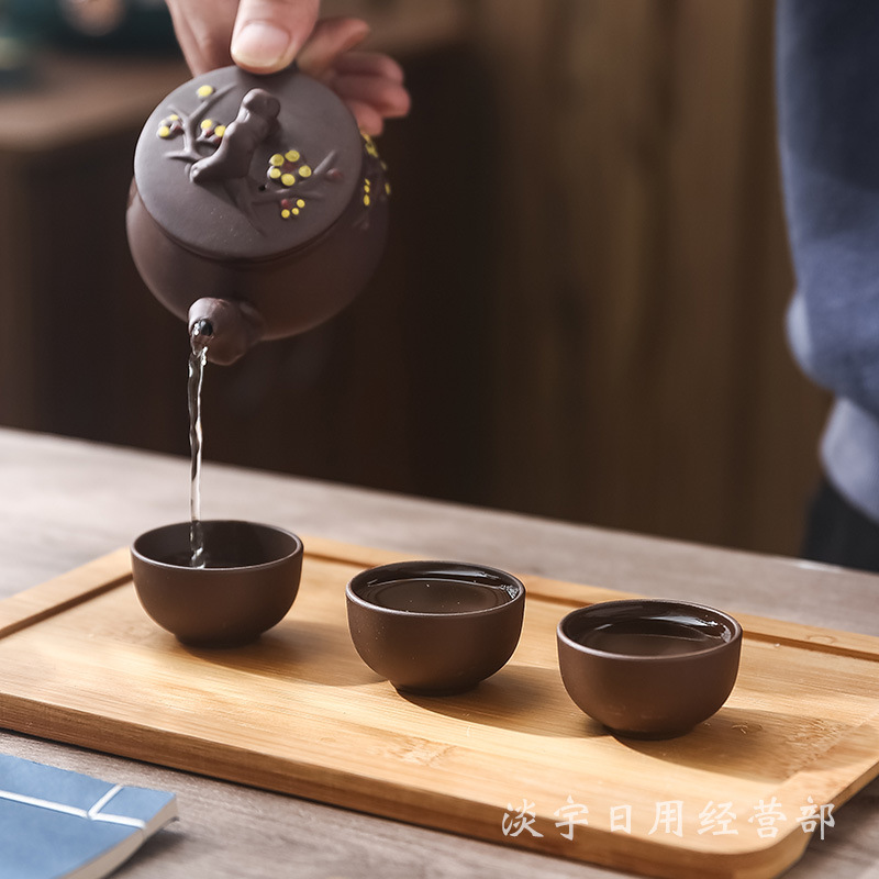 Оптовая продажа чаши из пурпурного песка, для кунг-фу, большая и маленькая