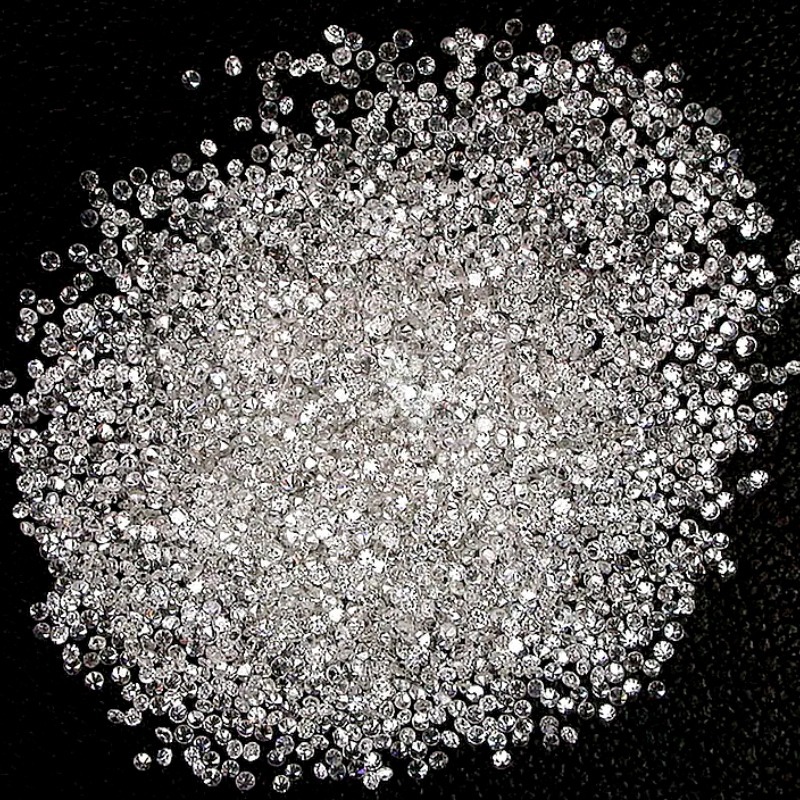 Indian Laboratory-Grown Diamonds Hphtcvd Round Crushed Diamonds with Single Clarity Vvs/Vs, Def