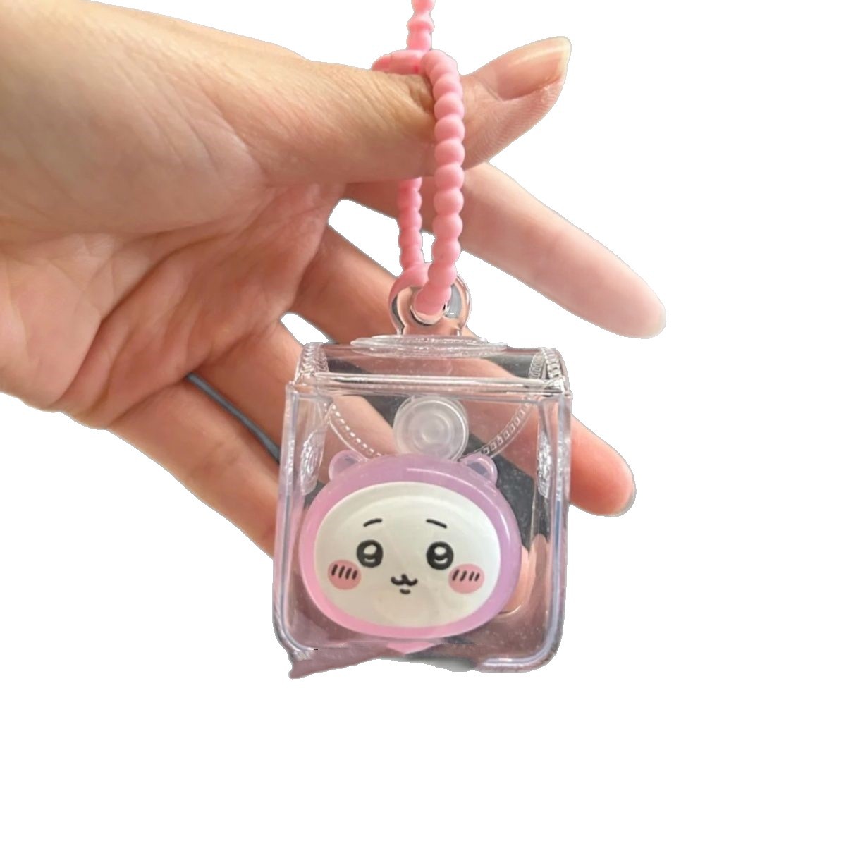 Super Cute Small Ice Cube 4*4cm Small Pendant for Dolls, Dustproof Transparent Storage Bag for Outings, Gumei