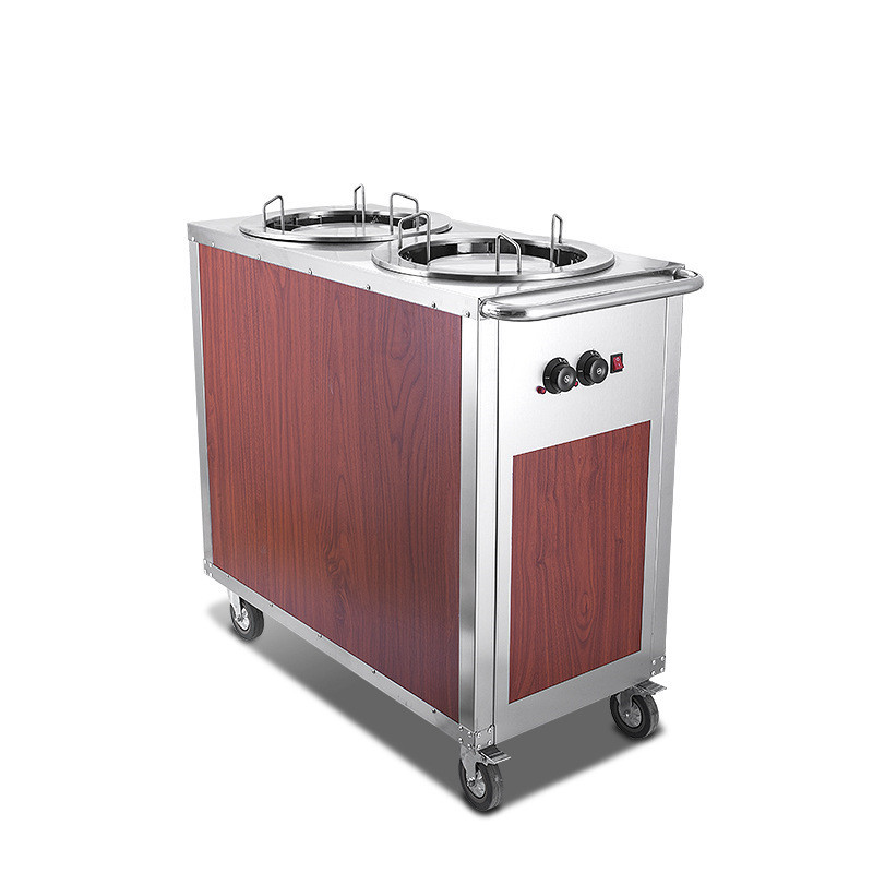 Hot Dish car commercial single and double-headed spicy hot dish pot insulation hot dish machine buffet plate heating disinfection drying car