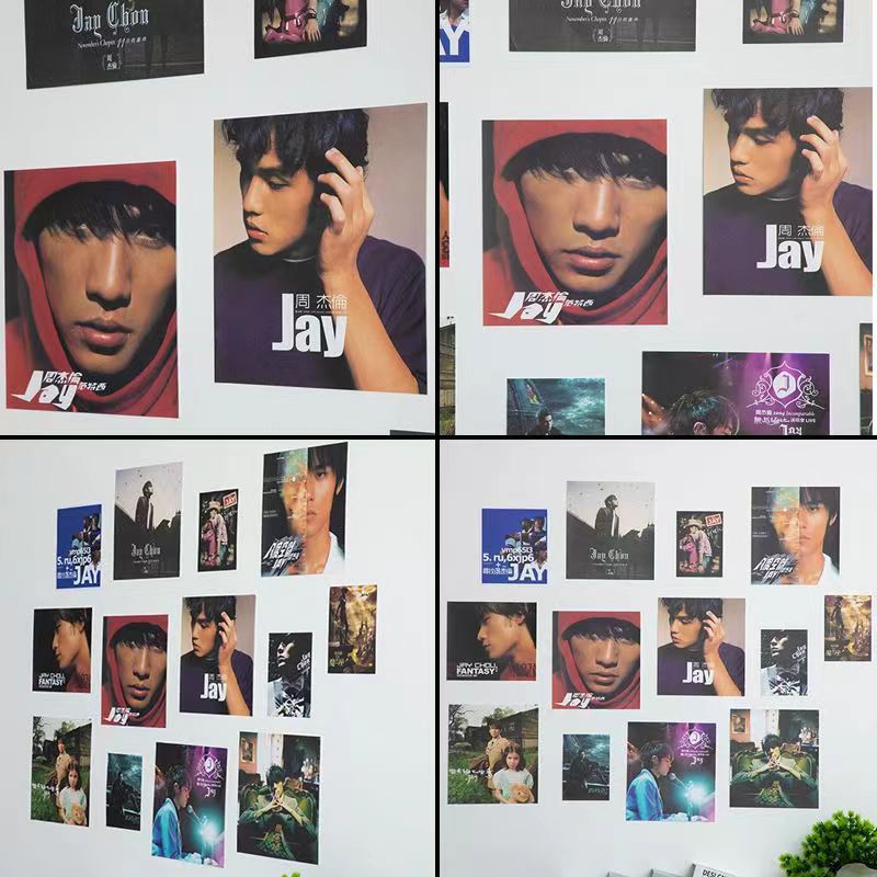 Jay Chou album poster kraft paper wall room decoration wall bedroom background layout dormitory painting stickers