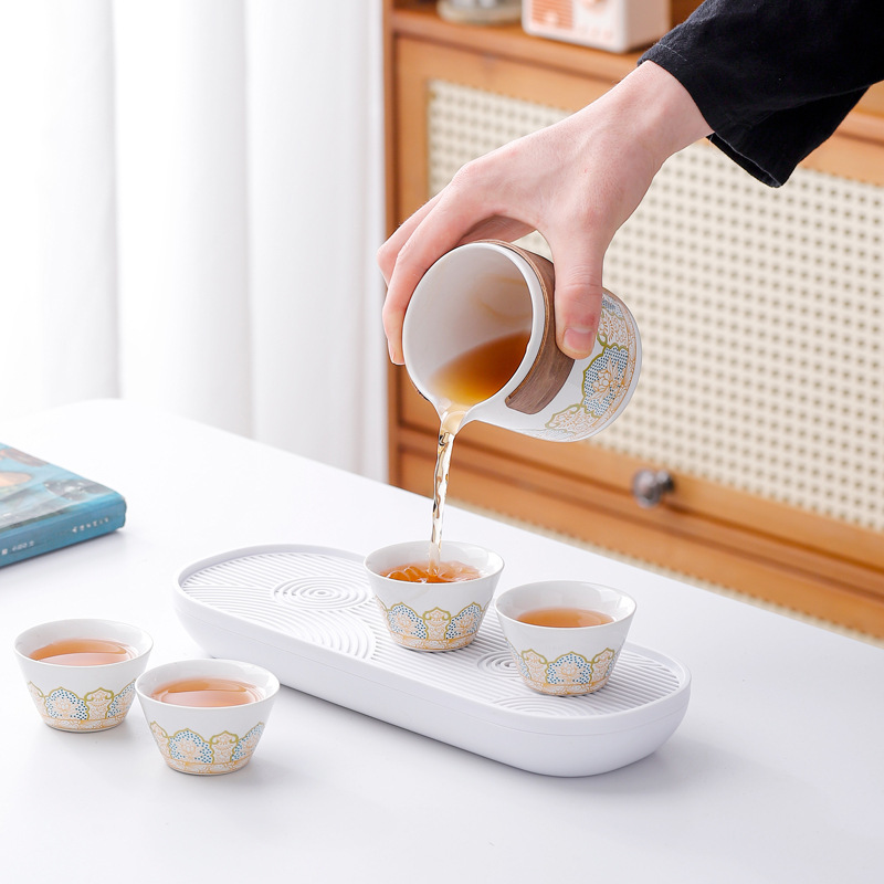 Portable Tea Set Set, Conference Souvenir, Customized Logo, Opening Party Gift for Customers, Kung Fu Gift Box