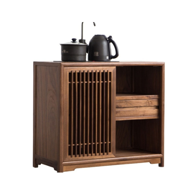 New Chinese-Style North American Black Walnut Side Table, Modern Chinese-Style Storage Cabinet That Can Hold Buckets and Kettles in the Living Room