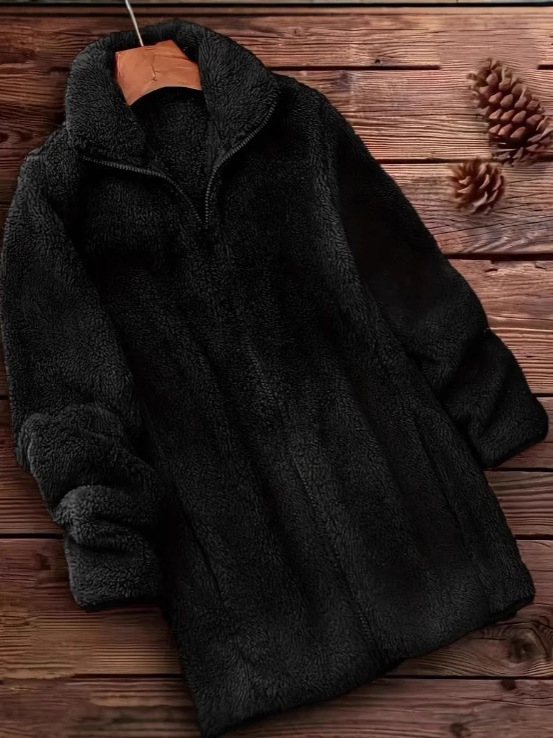 2025 New Autumn and Winter Fleece-Lined Outdoor Fleece Jacket Women's Double-Sided Fleece Jacket Hand Fleece Cardigan Warm Sweatshirt