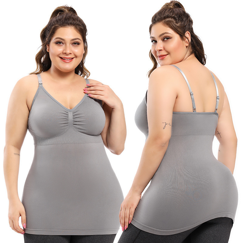 Cross-border plus size nursing vest front buckle for nursing long seamless underwear for pregnant women women fat mm200 kg