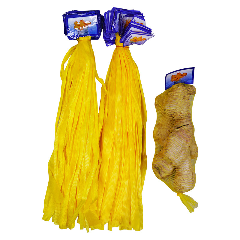 Garlic packaging bag mesh bag ginger small net bag ginger garlic mesh bag wholesale nylon with label supermarket packaging bag