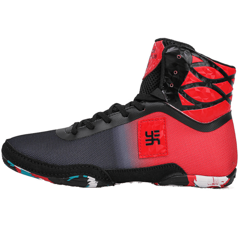 Training Shoes, Boxing Shoes, Men's Mid-Top Fighting Shoes, Wrestling Shoes, Fitness Shoes, New Breathable Fighting Shoes for Men