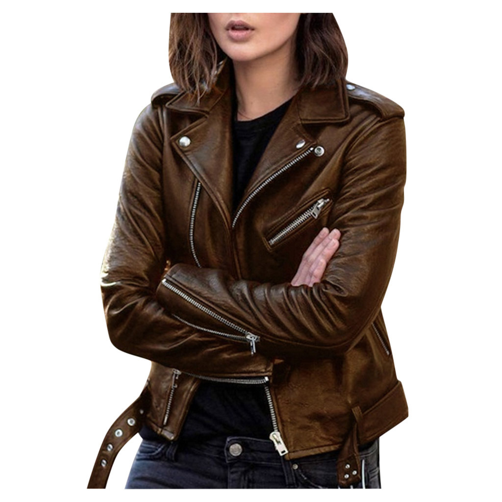 Women's Leather Jacket 2025 New Autumn Short Spring Korean Version Pu Motorcycle Jacket Slim Fit Winter Leather Jacket