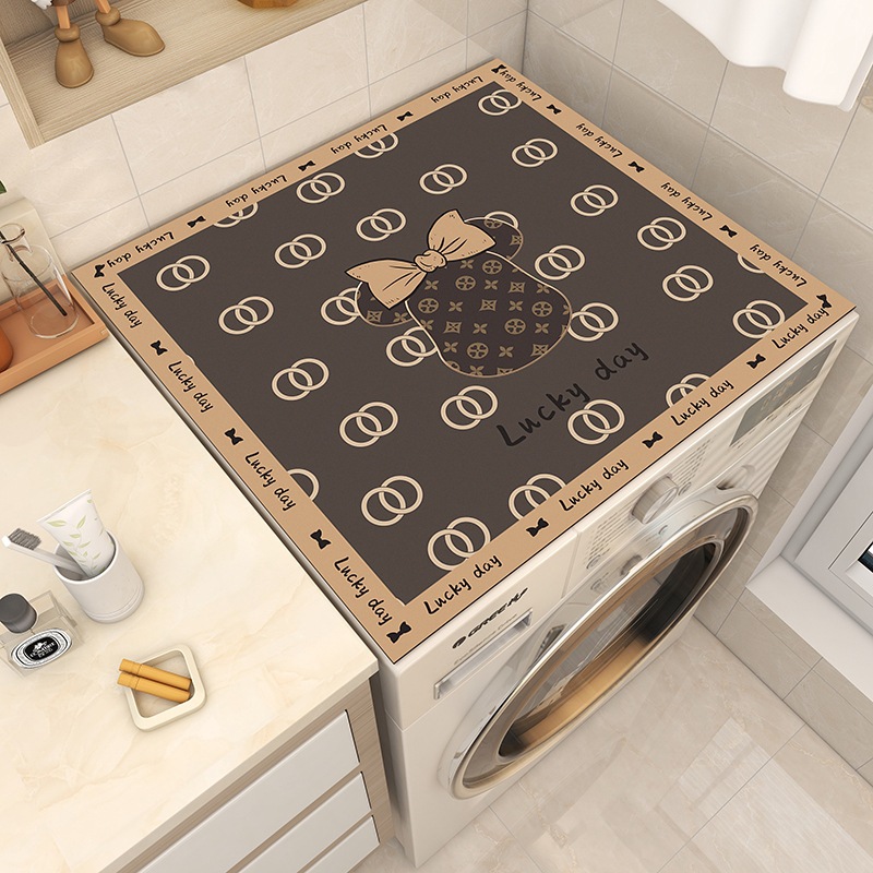 Чехол для холодильника Легкая роскошь Трендовая марка Пылезащитная ткань для холодильника Накрытие для прикроватной тумбочки Полотенце для стиральной машины Впитывающая водонепроницаемая ткань