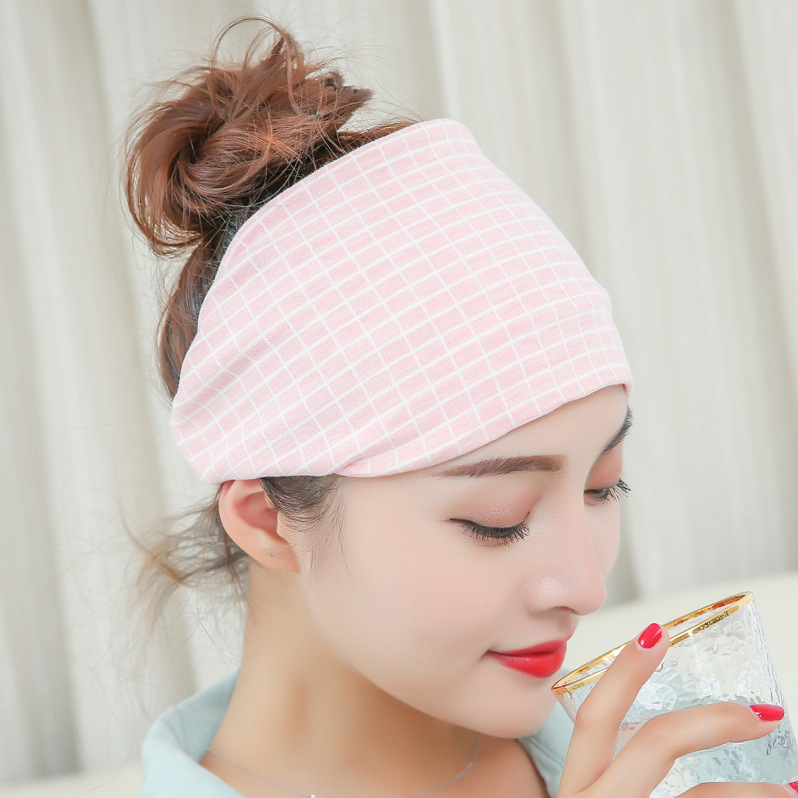 Factory wholesale four-season maternity hat cotton striped soft confinement headscarf postpartum pregnant women confinement hat