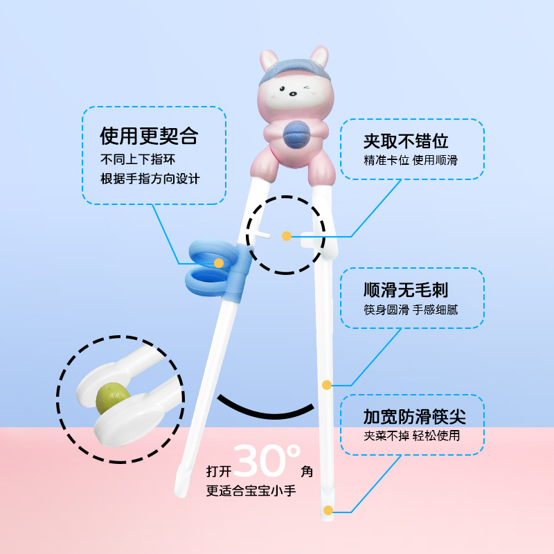 Children's Chopsticks 304 Stainless Steel Spoon and Fork Portable Tableware Set Training Chopsticks Baby Learning Chopsticks Food Supplement Tableware Wholesale