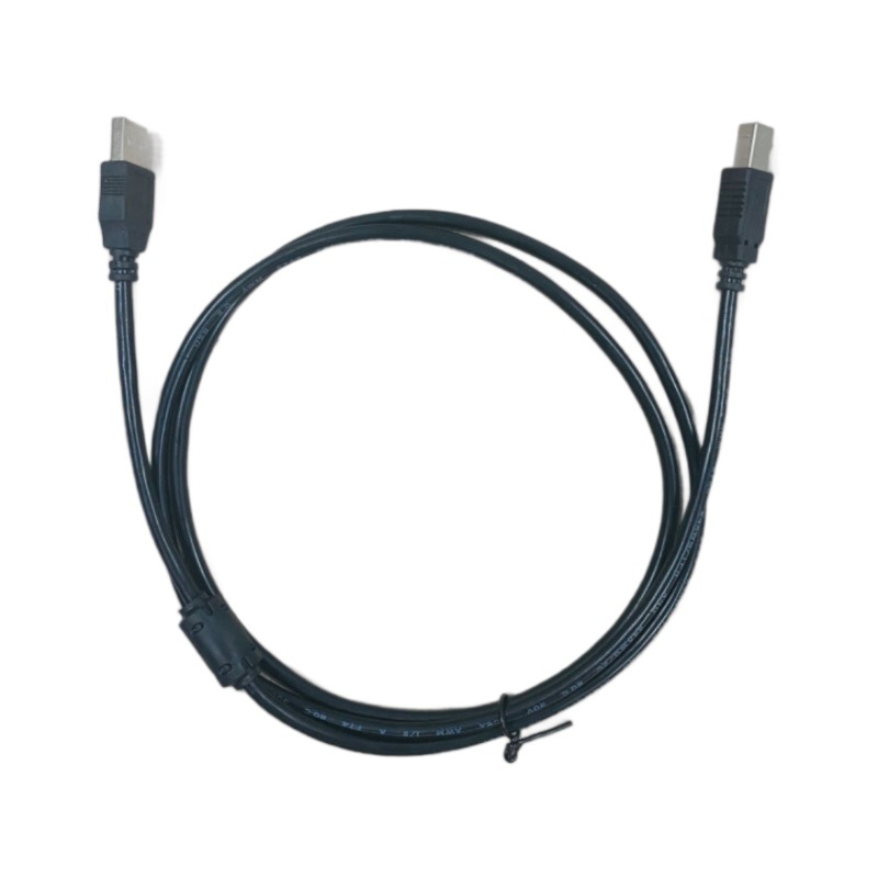 USB printing line black pure copper square high-speed 2.0 data 1.5 meters 3 meters 5 meters with magnetic ring with color packaging