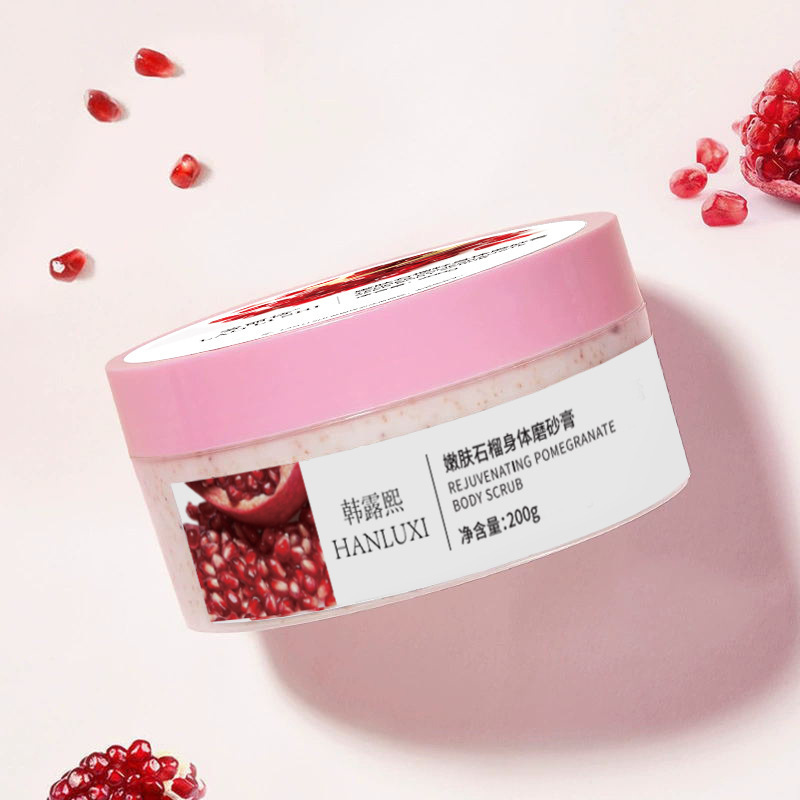 Han Luxi Pomegranate Seed Body Scrub Exfoliating and Exfoliating Chicken Skin Moisturizing Body Deep Cleansing Factory Wholesale