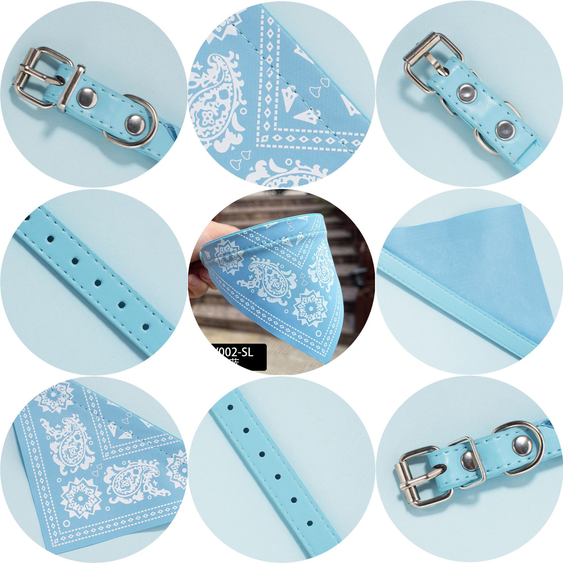 Pet PU triangle scarf cat scarf dog saliva towel pet scarf in stock 14 color factory large in stock