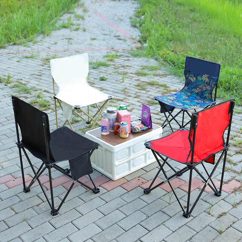 Outdoor Folding Chair Multifunctional Folding Fishing Chair Camping Art Sketch Backrest Chair Camping Chair Wholesale