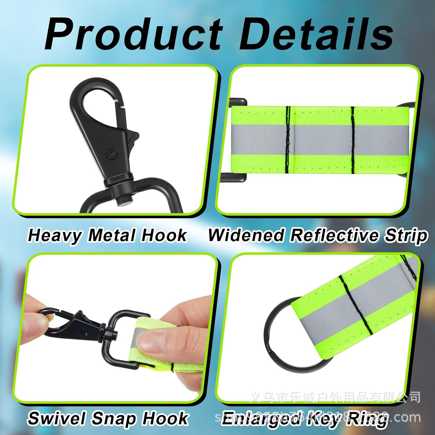 Cross-border fire gloves clip support belt reflective nylon webbing gloves support belt
