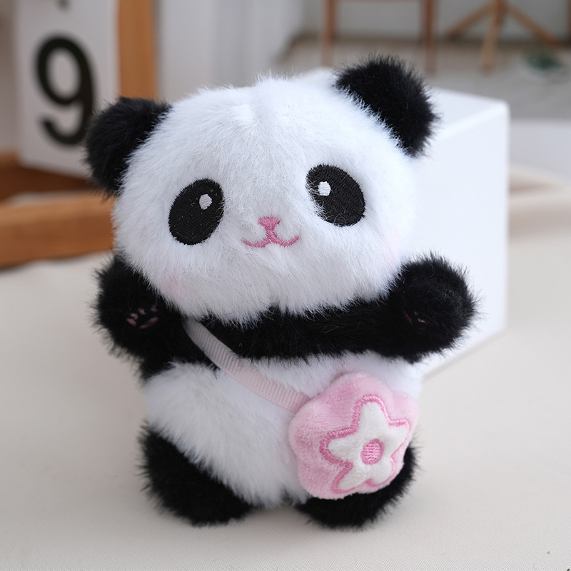 New Fruit Panda Pendant Arcade Machine Doll Plush Toy Fruit Panda Keychain Pendant Ornaments