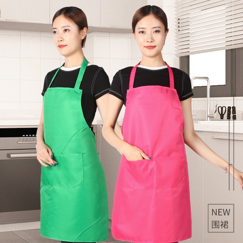 Manufacturer Customized Pure Color Advertising Polyester Apron Printing Event Promotion Apron Halter Apron Gift Wholesale