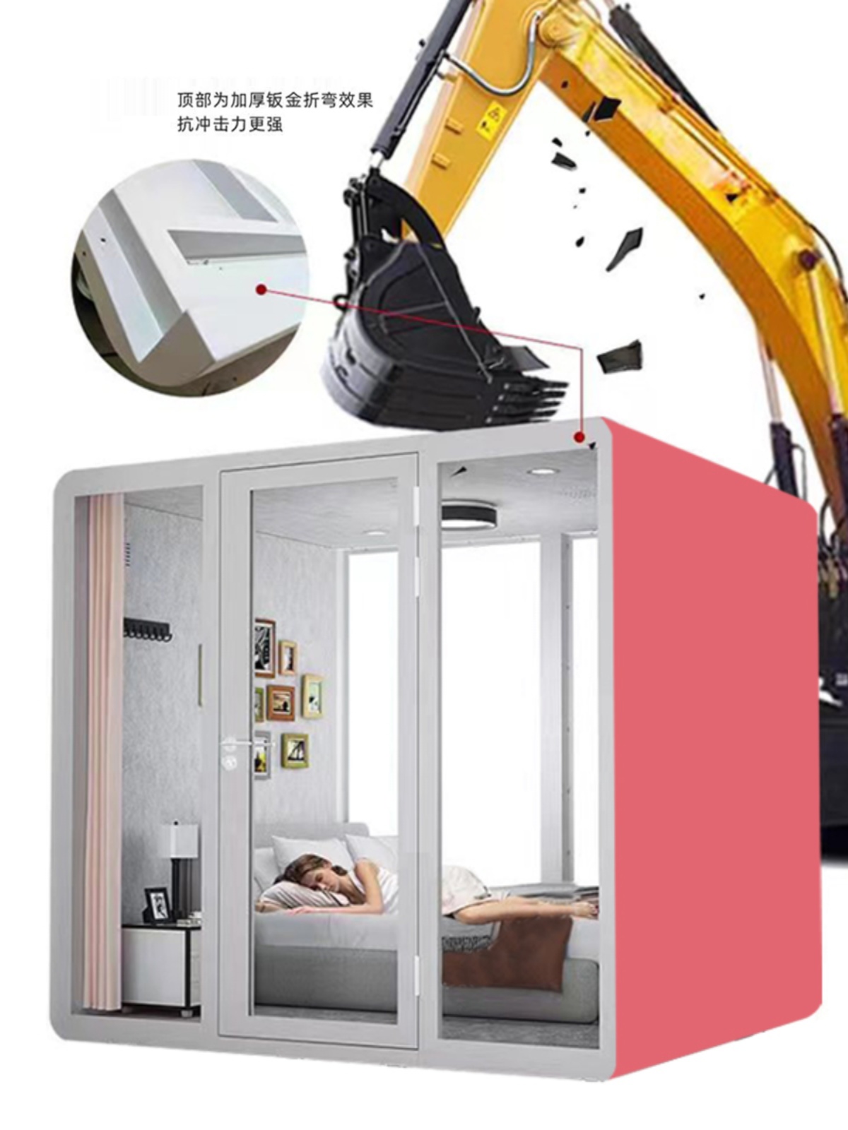 ✅ Soundproof Room Recording Studio Home Use Streamer Live Broadcast Room Silent Booth Drum Set Piano Soundproof Cabin Movable Sleep Pod