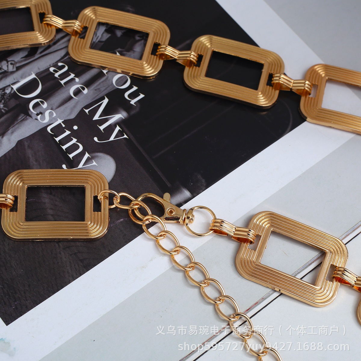 Fashionable and Versatile Accessories Belt Chain Women's Thin Metal Waist Chain Women's Decorative Long Shirt Dress T-Shirt Pants