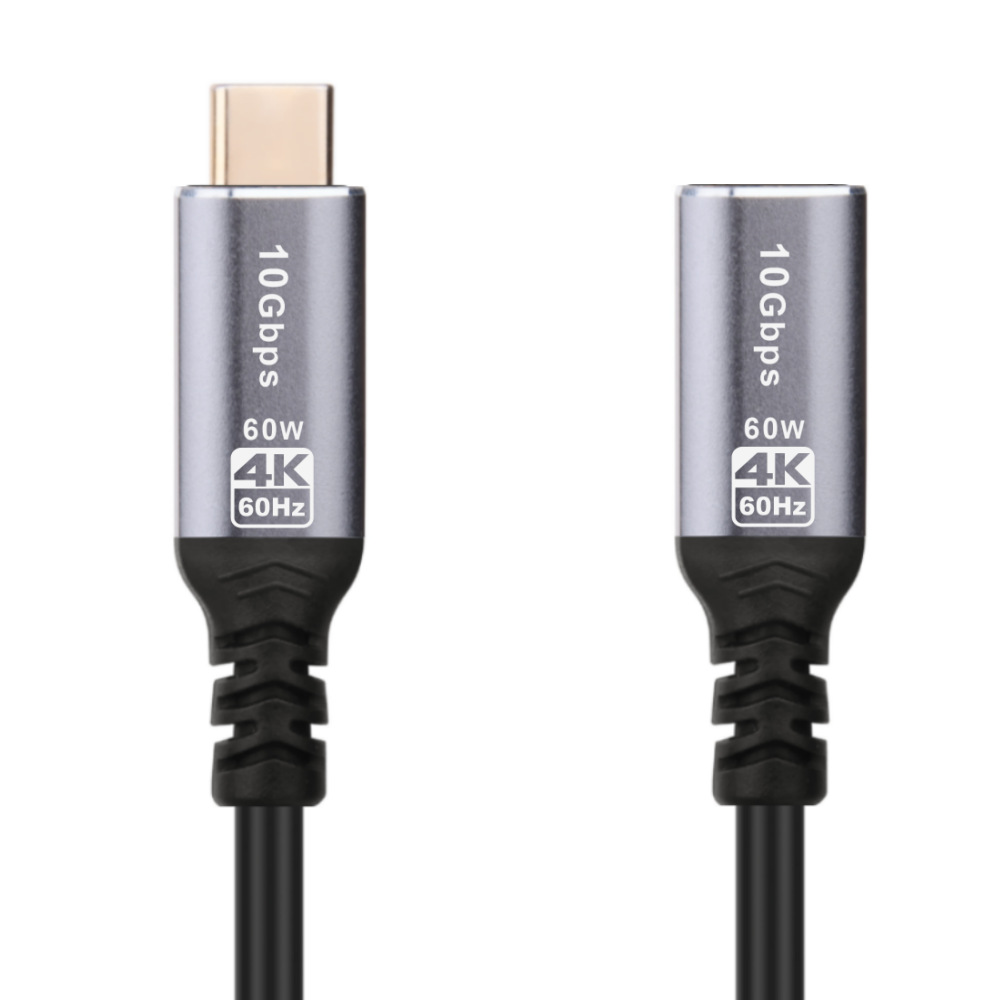 Type-c MAle to FemAle DAtA CAble 60W3A FAst ChArging USB3.20Gen2 MAle to FemAle 4K Screen Projection Video CAble