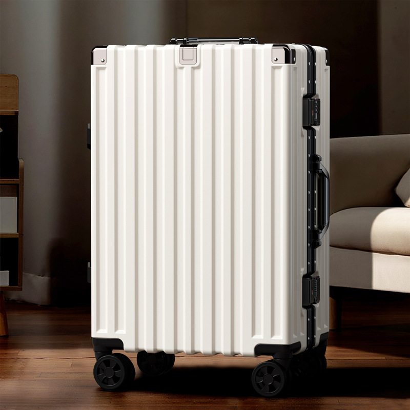 Чемодан для женщин, 2025 новый, бесшумные универсальные колеса, прочный и долговечный, большая ёмкость, алюминиевая рама, мужской чемодан с паролем