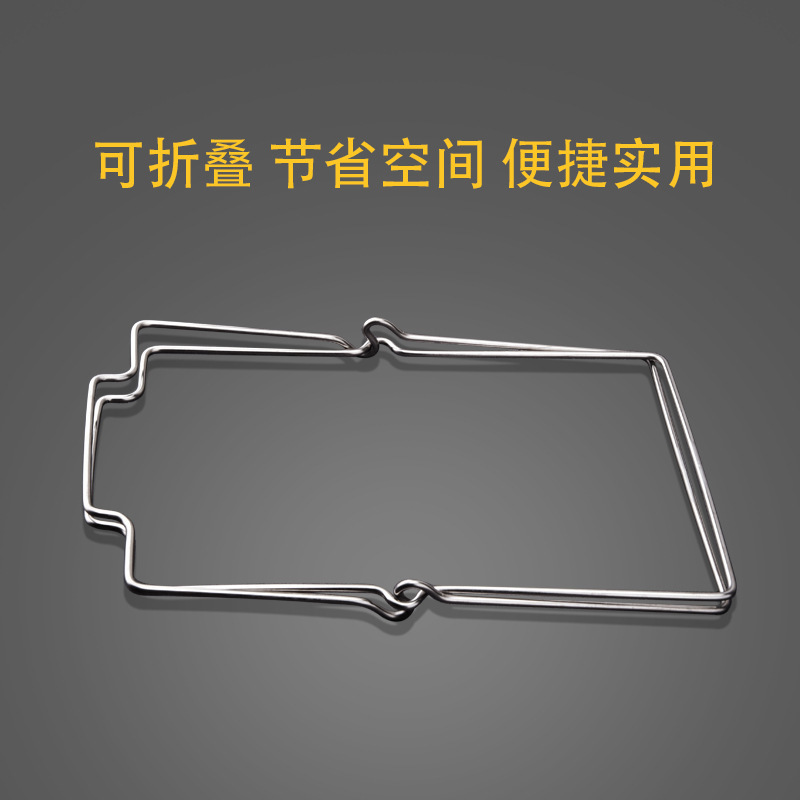 Stainless Steel Kitchen Folding Garbage Bag Stand Floor Large Garbage Bag Stand Multi-functional Home Storage Stand