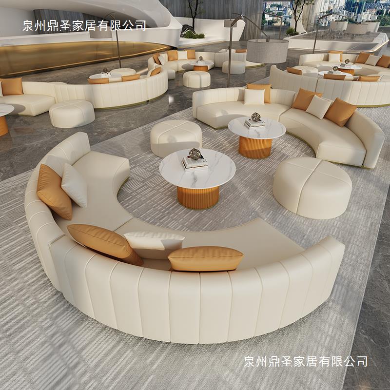 Легкий роскошный диван, изогнутый, для вестибюля, офисный диван