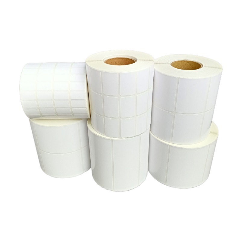 Coated paper label paper 100*150 60*40 copper bar code paper 50*30 printing paper adhesive label sticker