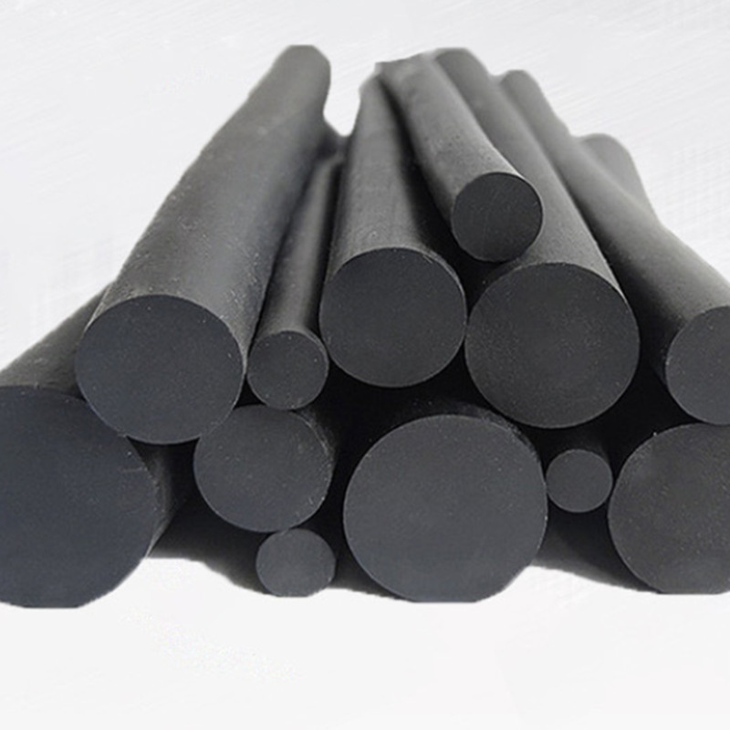 Rubber Rod Manufacturer Customizes Black Sealing Shock-Absorbing Rubber Roller Sealing Rubber Strip Cylindrical Solid Rubber Rod Natural