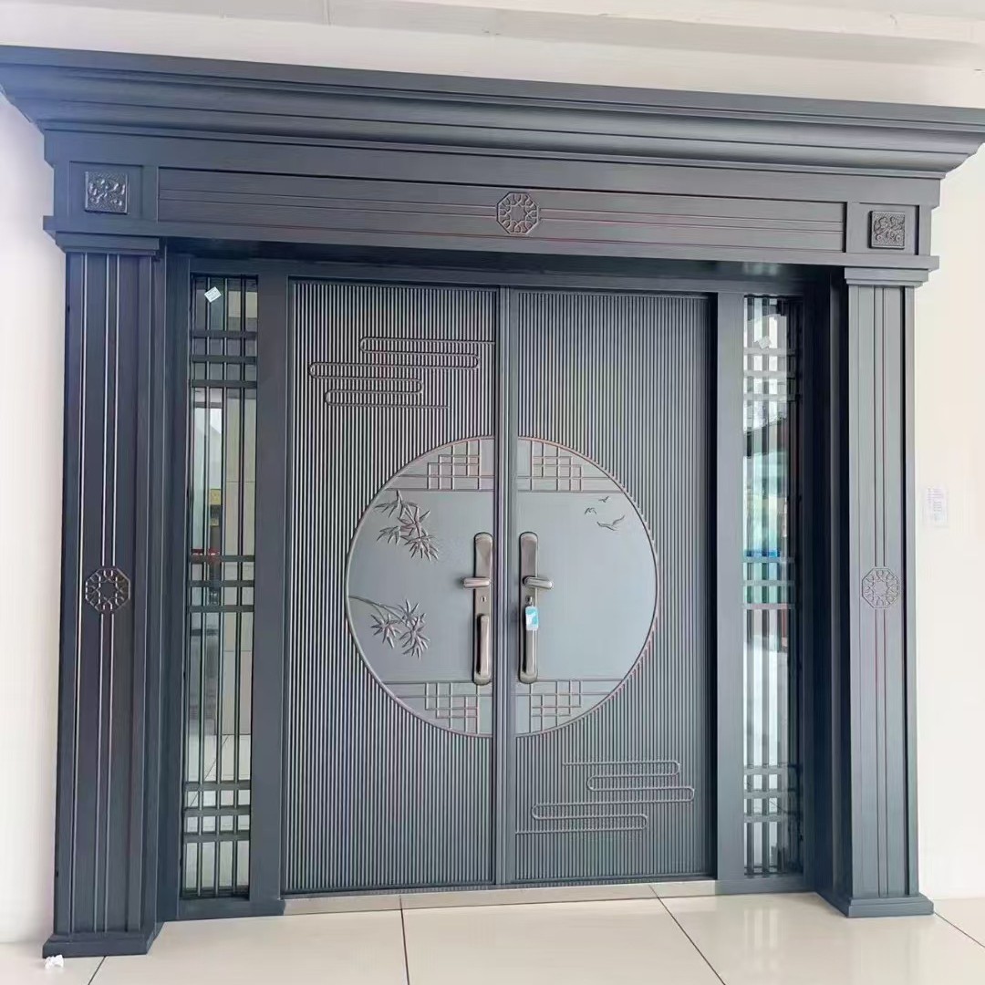 Villa district zinc alloy door custom hotel garden classical door rural self-built house anti-theft double door
