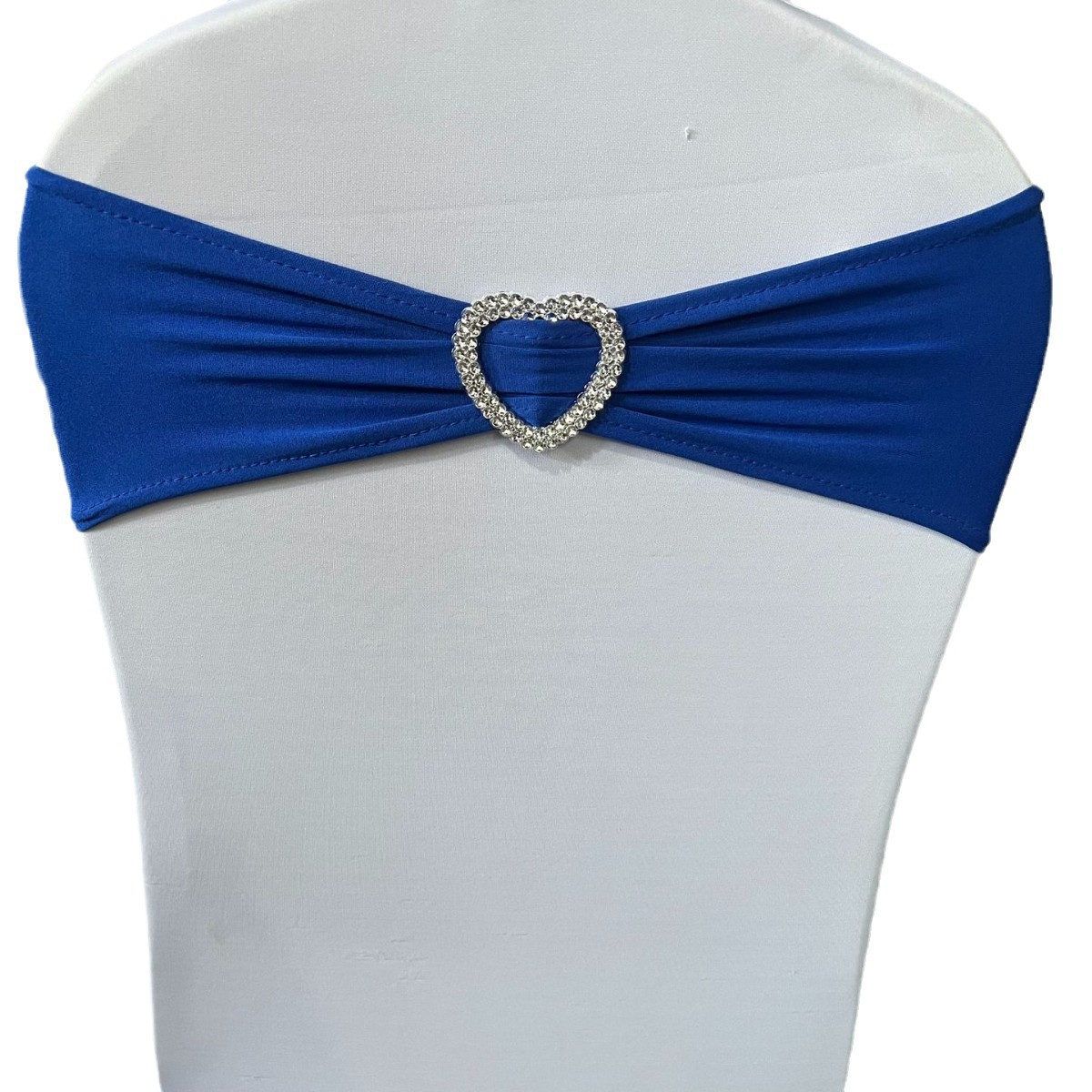 Tie-free elastic chair cover chair back flower bow hotel wedding exhibition banquet props elastic strap chair back decoration