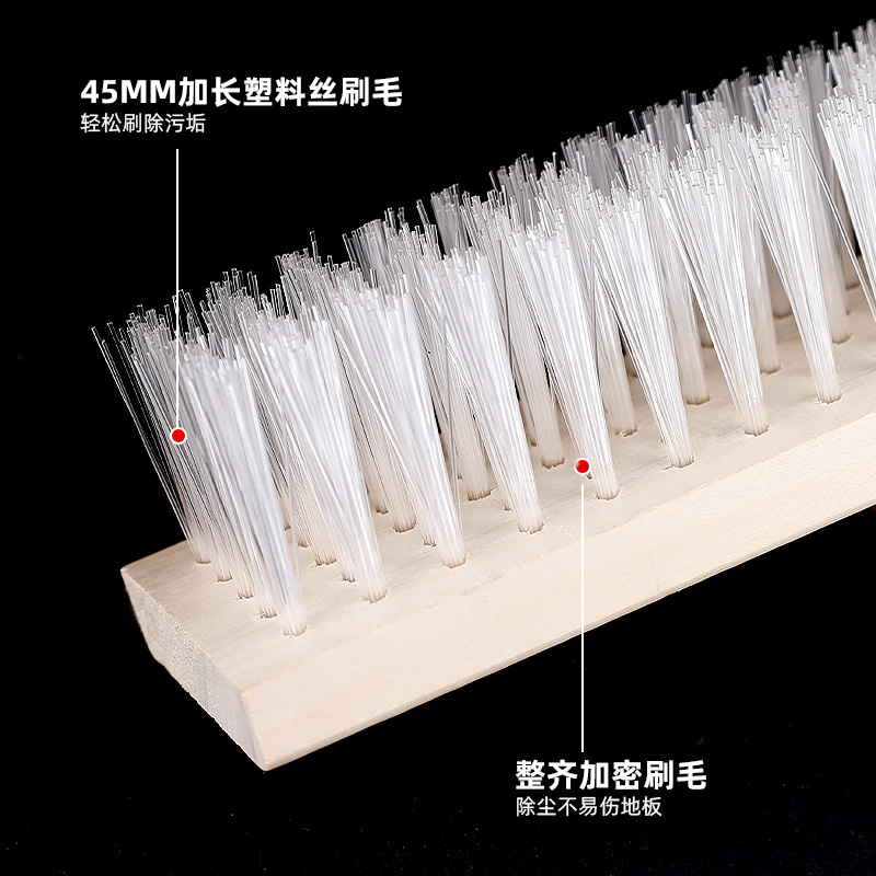 Wire Floor Brush Hard-Bristled Floor Brush Head Bathroom Bathroom Toilet Stainless Steel Wire Long-Handled Garden Cleaning Brush