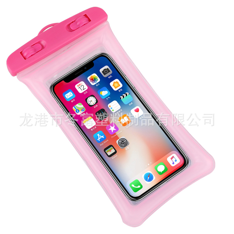 Outdoor swimming drifting inflatable mobile phone waterproof bag airbag waterproof bag touch screen fingerprint unlock waterproof case customized