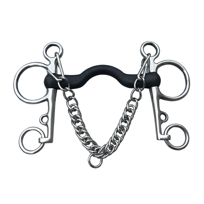 Horse Harness Stainless Steel Coated Horse Shank Equestrian Supplies Horse Reins Pelham Bit 13.3cm