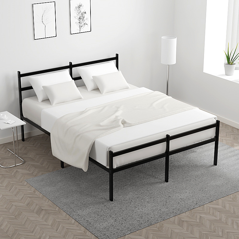 Cross-Border European and American Iron Bed Frame B&B Apartment Simple Assembled Metal Iron Bed Home Removable Double Iron Frame Bed