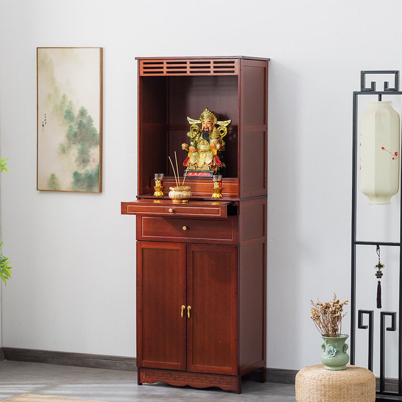 Buddha Shrine Sacred Table God of Wealth Cabinet Guan Gongxiang Table Guanyin Bodhisattva Home Sacred Cabinet Lord Shrine