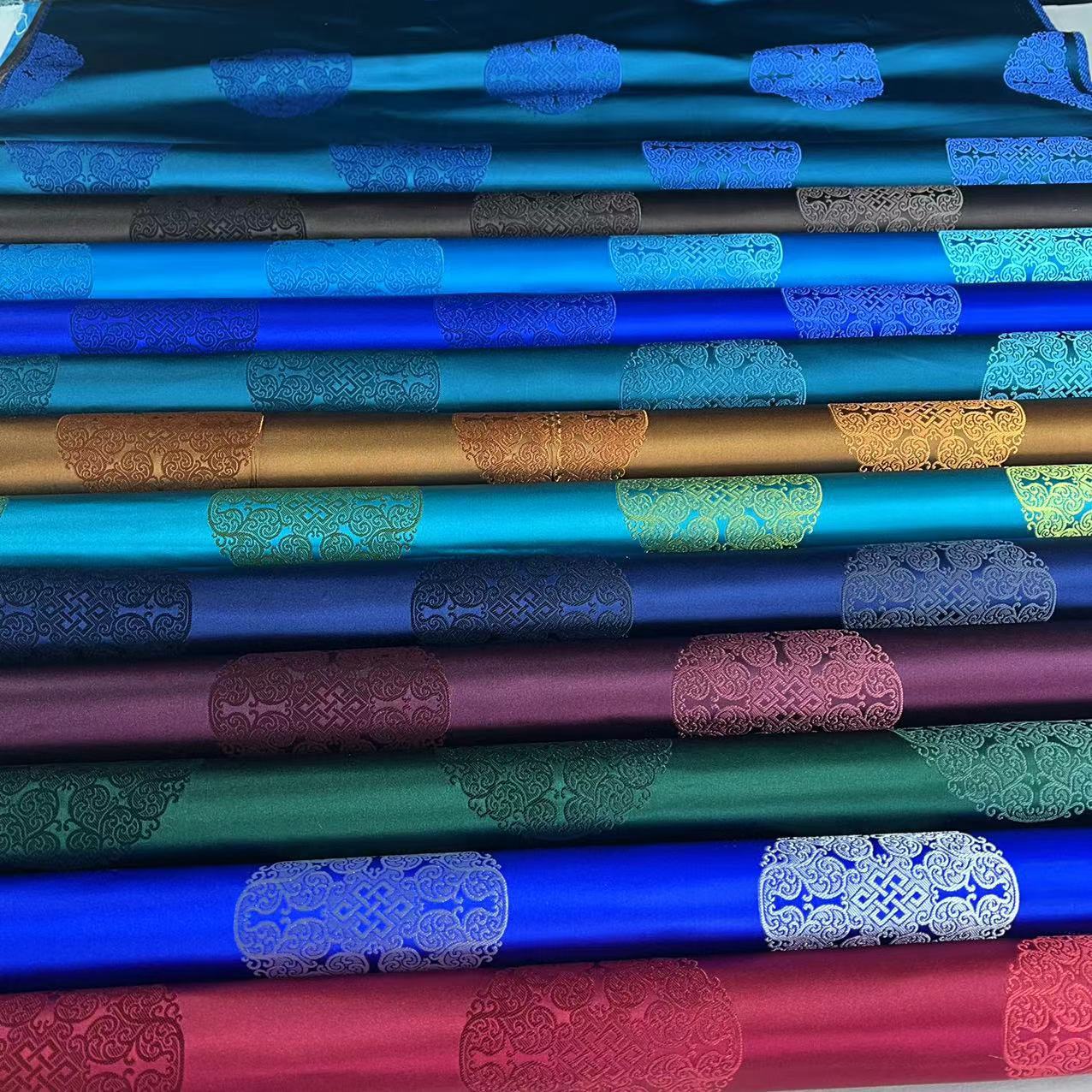 National Style Top, Mongolian Robe, Ruyi Group Vest, Cheongsam Vest, Yarn-Dyed High-Precision Brocade Silk Fabric