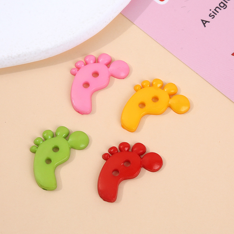 Factory direct plastic color children's buttons buttons handmade DIY buttons color butterfly five-pointed star apple buckle