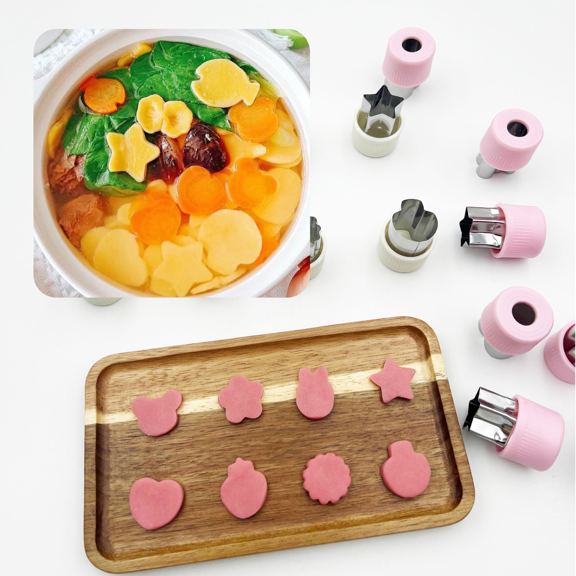 Fruit Printing Mold Butterfly Noodle Mold Baby Food Small Wonton Butterfly Noodle Cutting Tool Biscuit Pressing Mold